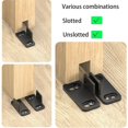 thumbnail image 2 of Sliding Door Trim, Barn Door Floor Guide, Adjustable Bottom Guide Hardware Parts Non-Slotted, 2 of 5