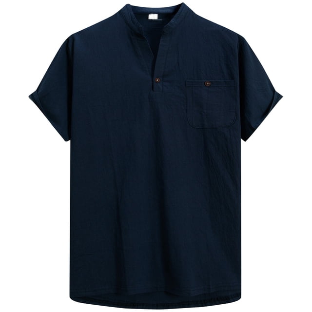 SOMOWI Men's T-Shirts Multipack Comfort Fit Crew Neck Soft Blend Basic Everyday Wear Navy Fall Top L