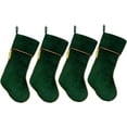 thumbnail image 2 of Dalrosia Christmas Stockings Green and Red Velvet Christmas Stockings with Tassel for Family Kids Decorations for Farmhouse Fireplace Hanging, 2 of 5