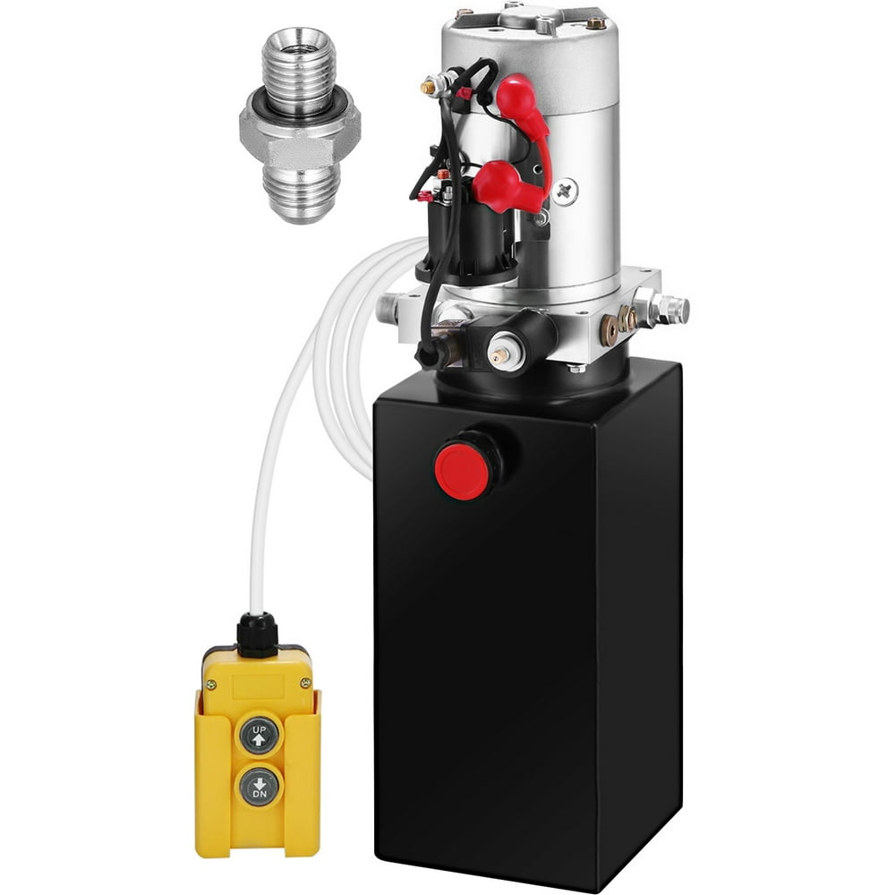 VEVOR Hydraulic Pump 12V DC Single Acting Hydraulic Power Unit 8L Steel