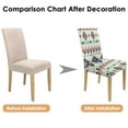 thumbnail image 7 of Stretch Dining Chair Covers Set of 4, Boho Chic Polyester Slipcovers Featuring Vintage, Nordic Style, Tribal, Retro, Ethnic, Rustic Patterns with Removable Seat Protector, 7 of 7