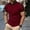 Wine, variant on Mens Gym Shirts Qiggri Men Fashion Casual Round Neck Short Sleeve Exercise Top Running Shirts For Men