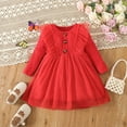 thumbnail image 2 of Cathalem Cute Little Girls Dress Print Dresses Flutter Sleeve Clothes,RD1 18M, 2 of 5