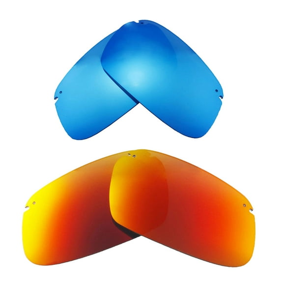 Walleva Polarized Fire Red   Ice Blue Replacement Lenses For Maui Jim Kanaha Sunglasses