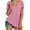 Pink, variant on Womens Tshirts Casual Long Sleeve Sweatshirts Comfy Loose Fit Soft Everyday Wear Home Leisure Going Out Street Style Tops
