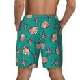 thumbnail image 4 of Gaeub Starfish and Shell Mens Swim Trunks Stretch Beach Shorts Quick Dry for Men Swim Shorts Swimwear with Pockets- Large, 4 of 9