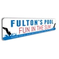 thumbnail image 3 of Custom Fun In The Sun Pool Aluminum Metal Decor Sign - 4x18 inches, 3 of 4