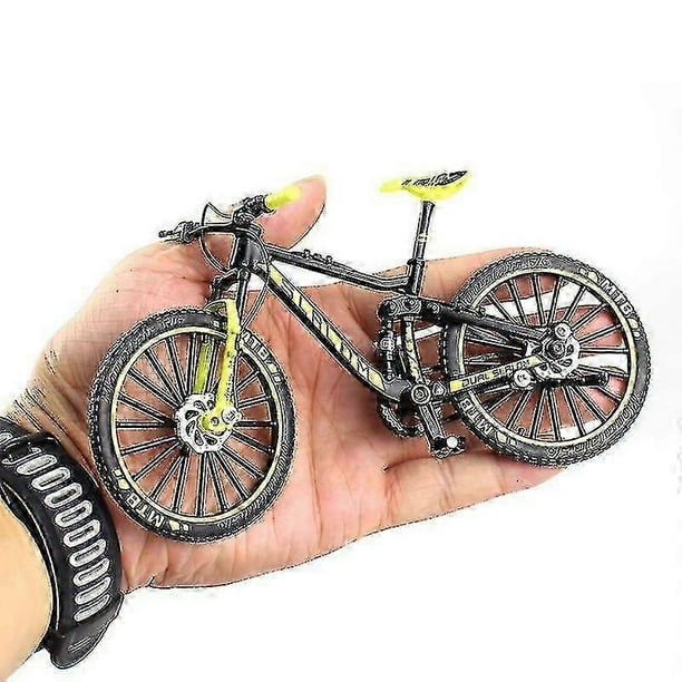 Mini 1:10 Alloy Bicycle Scale Model Desktop Simulation Ornament Finger Mountain Bikes Toy(green)