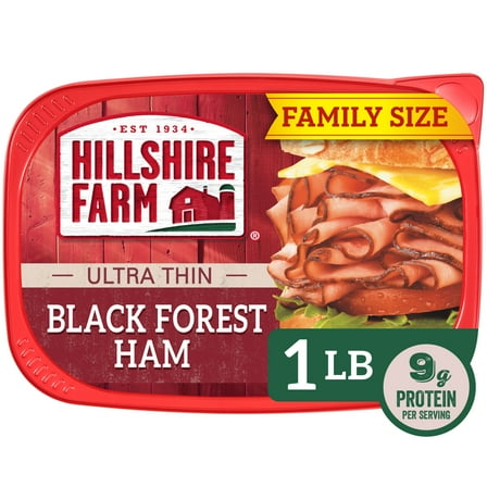 Hillshire Farm Ultra Thin Black Forest Ham Lunchmeat, 16 oz Plastic Tub, Refrigerated