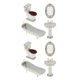 thumbnail image 4 of Vogacara 4pcs White Ceramic Bathroom Set Furniture Kits #2 1/12 Miniature Tipo 1 2Conjunto, 4 of 6