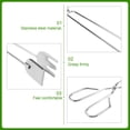 thumbnail image 3 of Raindrops 4Pcs Pick Up Tool Stainless Steel Garbage Grabber for Home Use, 3 of 8