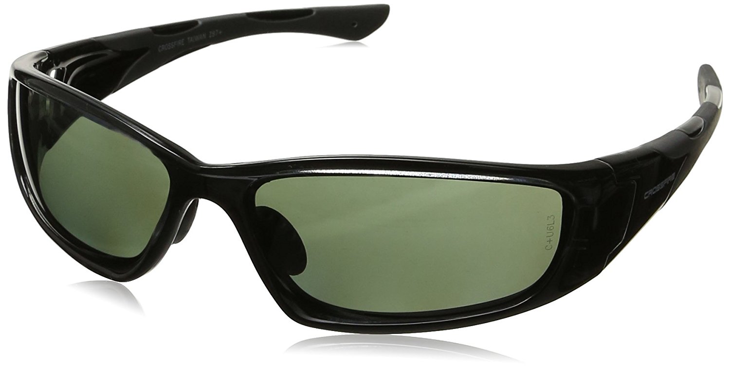 24426 MP7 Full Frame Polarized Safety Glasses with Blue Green Polarized