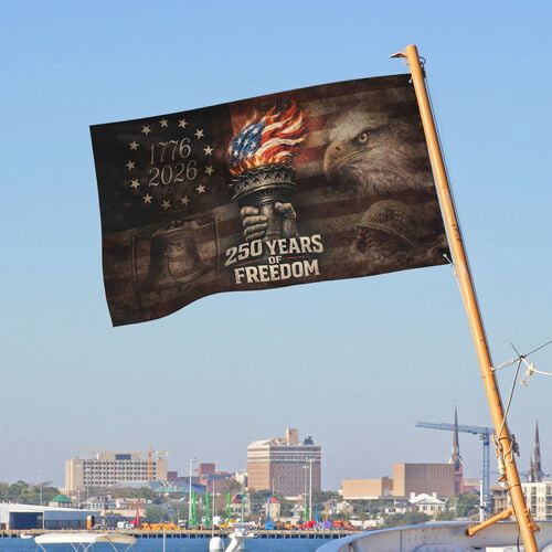 USA 250th Anniversary Flag Double-Sided 6x4 Ft American Independence 1776–2026 Celebration Flag 250 Years Birthday Patriotic Banner for Indoor Outdoor Decor
