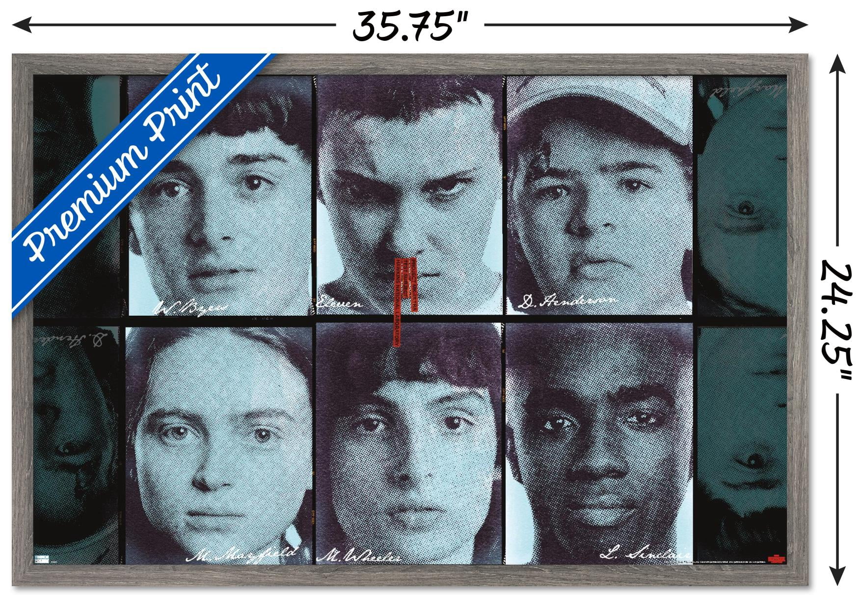 Netflix Stranger Things: Season 4 - Group Faces Wall Poster, 22.375" x 34" Framed