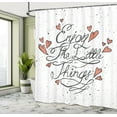 thumbnail image 5 of Ambesonne Saying Shower Curtain, Romantic Hearts Slogan, 69"Wx84"L, Charcoal Grey and Coral, 5 of 5