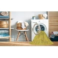 thumbnail image 2 of Ahgly Company Machine Washable Indoor Round Transitional Canary Yellow Area Rugs, 4' Round, 2 of 7