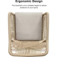 thumbnail image 6 of PURPLE LEAF 7 Pieces Patio Dining Set, Rectangular Aluminum Outdoor Table and 6 Wicker Chairs with Cushions for Garden Kitchen and Porch, Champagne, 6 of 10