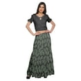 thumbnail image 1 of Moomaya Printed Two Piece Flared Skirt And Crop Top Rayon Ethnic Set For Girls, 1 of 6