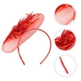 thumbnail image 2 of Fascinator Headband Red Synthetic Material 1Pc 7.9x6.3in, 2 of 8