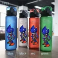 thumbnail image 3 of Botella de agua Sonic The Hedgehog de 560 ml para niños, de plástico, de gran capacidad, portátil, color negro, azul, rojo y verde, 3 of 5