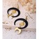 thumbnail image 3 of Pendientes góticos boho de sol y luna, colgante de estrella de luna creciente, pendiente celestial, 3 of 5