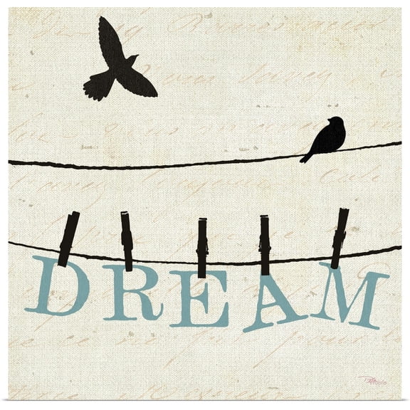 Great BIG Canvas | "Bird Talk IV" Art Print - 20x20