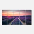 thumbnail image 2 of Endless Rows of Lavender Flowers - Modern Landscape Wall Art Canvas, 2 of 3