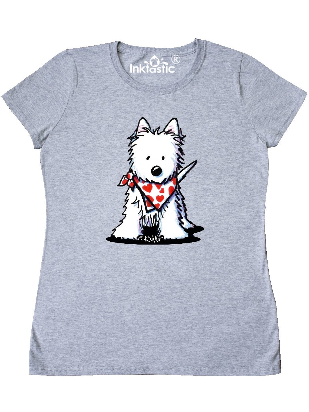 INKtastic Westie In Bandana Women's TShirt KiniArt