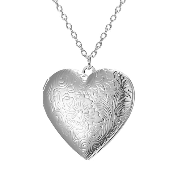 DESIGNICE Necklaces Pendants for Women Womens Heart Locket Women Love Heart Shaped Photo That Can Hold Picture Mother Daughter Girlfriend Grandmother Neckgifts