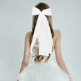 thumbnail image 4 of OULII 1Pack Wedding Hair Accessory White Lace Short Veil Bow Clip for Brides, 4 of 8