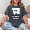 thumbnail image 3 of I Want To Believe UFO Alien Shirt, The X-File TV Series Shirt Men’s And Women’s Graphic Tee 100% Cotton by TBun, Full Sizes S-5XL, 3 of 5