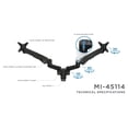 thumbnail image 2 of Mount-It! Dual Monitor Desk Mount Stand With Gas Spring Arms, 2 of 3