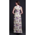 thumbnail image 4 of Bimba Floral Women Long Floral Party V NeckÂ&nbsp;DressÂ&nbsp;Front Slit Sleeveless Maxi Gown-Small, 4 of 5