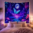thumbnail image 2 of Luminous Butterfly Against a Full Moon in a Mystical Forest, Dreamy Fantasy for Nature Lovers, Celestial Wall Decor Birthday Gift Tapestry Wall Hanging for Bedroom and Living Room, 2 of 7