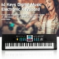 thumbnail image 2 of Teclado electrónico infantil de 61 teclas con micrófono - Piano digital portátil en color negro MQ-6185 - Ideal para principiantes - Incluye cable USB

(Nota: Este título en español de México tiene, 2 of 6