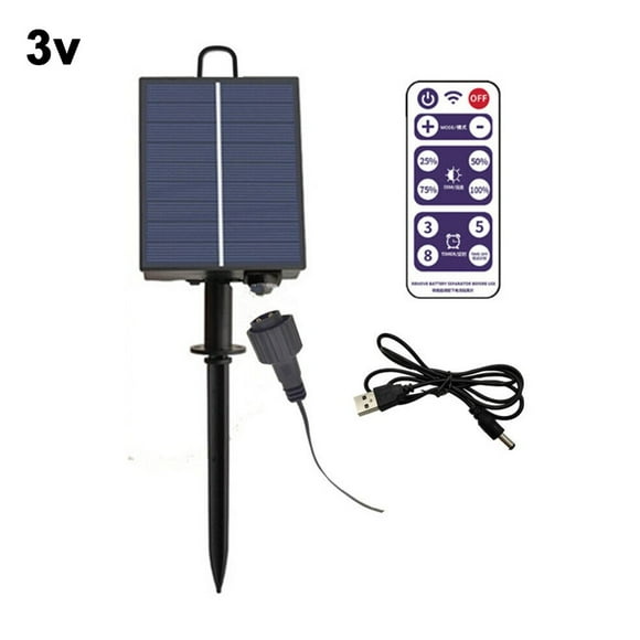 Solar Battery Box LED String Lamp Panel Controller Garden Street Light Decor