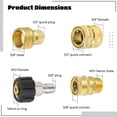 thumbnail image 4 of Pressure Washer Quick Adapters Set, 8 Pcs Quick Disconnect Kit for Power Washer, M22-14mm to 3/8'' Quick Connect, 3/4’’ to 1/2’’ Quick Release Fittings, 4 of 7