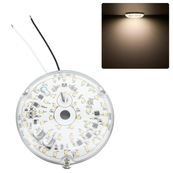 18W 2000LM Ceiling Fan Light Replacement,  Mount LED Fan Light Kits LED Flush Mount Ceiling Light for Bedroom Living Room