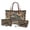 Black and Brown - Elephant Flower, variant on DISNIMO Hippie Skull Print Handbag and Wallet Set Rose Print Tote Shoulder Bag with Cosmetic Purse Pouch Fashion Top Handle Satchel Handbag