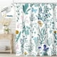 thumbnail image 1 of Cortina de Baño Dznils de Tela Floral Azul Impermeable 72 x 72 con 12 Ganchos, 1 of 11
