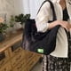 thumbnail image 3 of Ladies Cloud Tote Bag Bolsas de pana de color sólido Regalos para amigos (Negro), 3 of 6