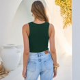 thumbnail image 7 of Womens Sleeveless V Neck Ribbed Knit Tank Tops Summer Slim Fitted Casual Tee Shirts Basic Top 2026, 7 of 7