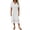 White, variant on QUNYINEY Casual Summer Womens Dresses Lace Blue Midi Short Sleeve A Line Dress Loose Fit Vacation Beach V Neck Dresses
