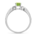 thumbnail image 5 of 14k White Gold Oval Peridot And Diamond Ring, 5 of 6