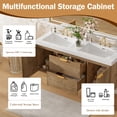 thumbnail image 4 of Wall-Mounted Modern Storage Vanity,Wood, 4 of 22