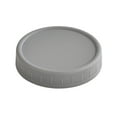 thumbnail image 1 of WRXMIJNHGSA Closure Bags & lids & Boxes Under $5 1PC Wide Mouth Plastic Mason Jar Lids Unlined White Ribbed Lids 86mm, 1 of 7
