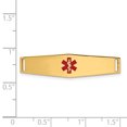 thumbnail image 2 of 14k Yellow Gold Epoxy Enameled Medical Alert Id Ctr Soft Plate # 817 Bracelet Component, 2 of 6
