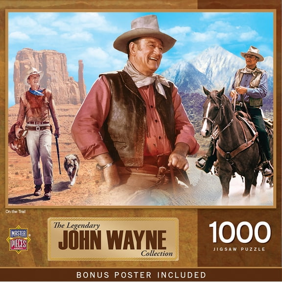 MasterPieces 1000 Piece John Wayne Puzzle - On the Trail - 19.25"x26.75"