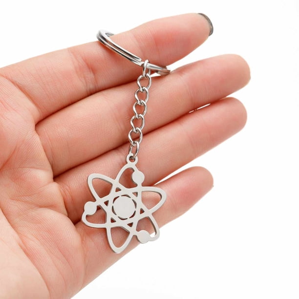 Joyería de Moda Personalidad de Acero Inoxidable Flor Universo Colgante Llavero Colgante Mujer Geométrica Accesorios