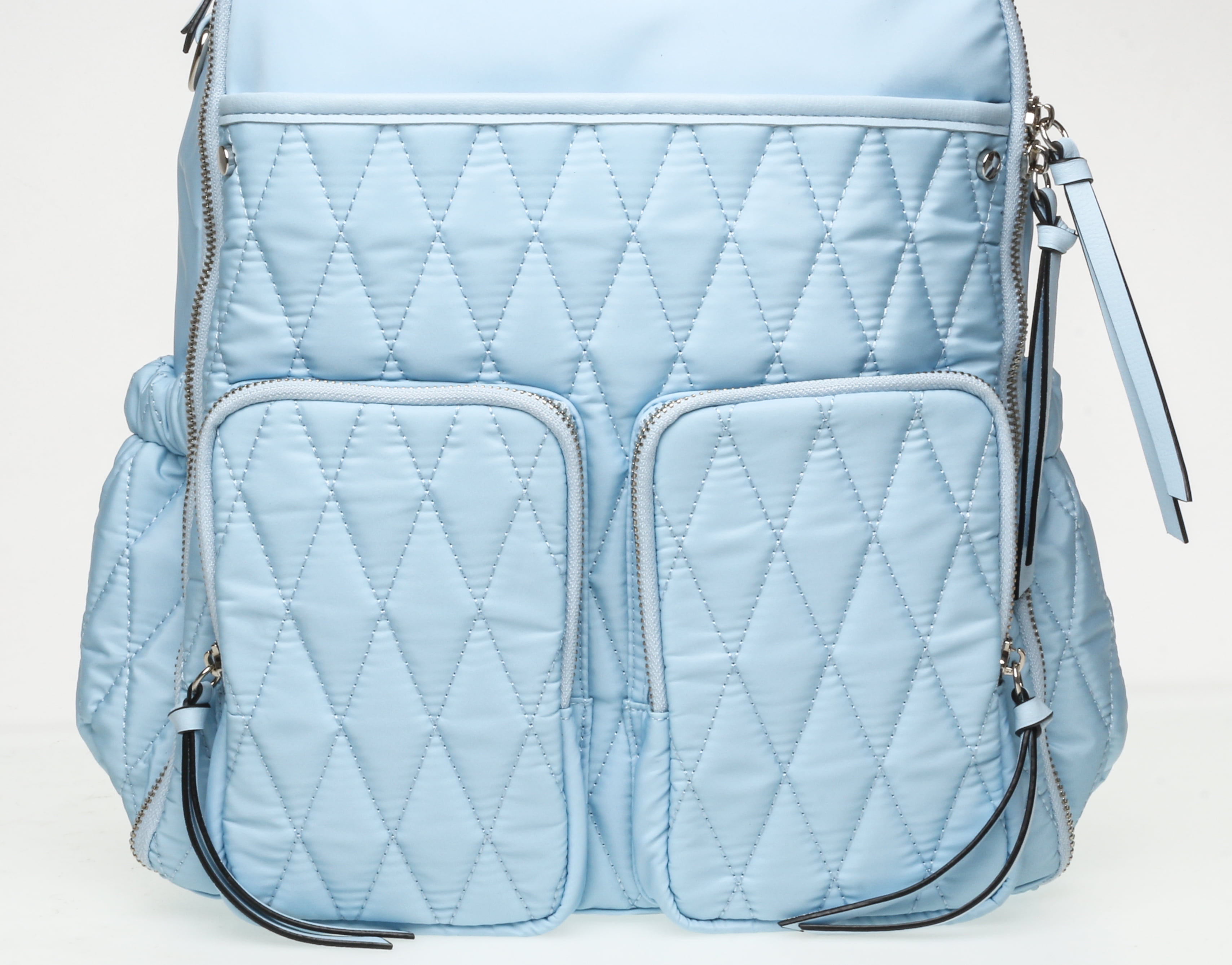 Madden NYC Women's Diaper Backpack Quilted Light Blue